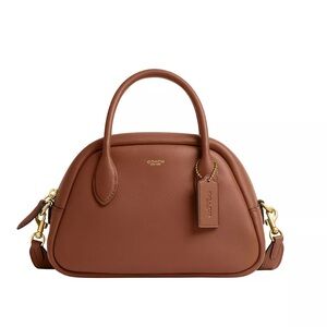 All leather coach bag